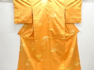 アンティーク　抽象模様織り出し節紬着物